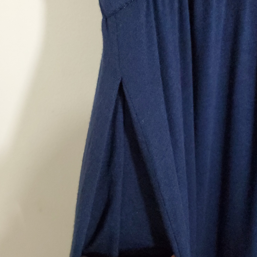 Nwt New York & Co Dress Navy Blue Strapless Maxi Casual Beachy Boho Large — image 6 of 8
